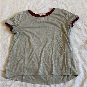 Gray Cotton T-shirt - M